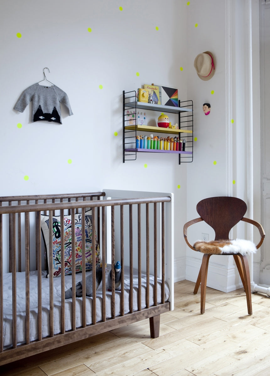 Rhea Crib Wit-walnoot