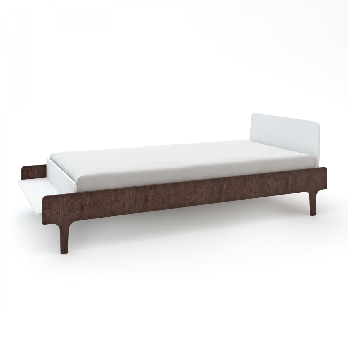 River Twin Bed Wit-walnoot