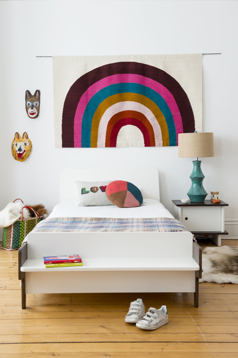 River Twin Bed Wit-walnoot
