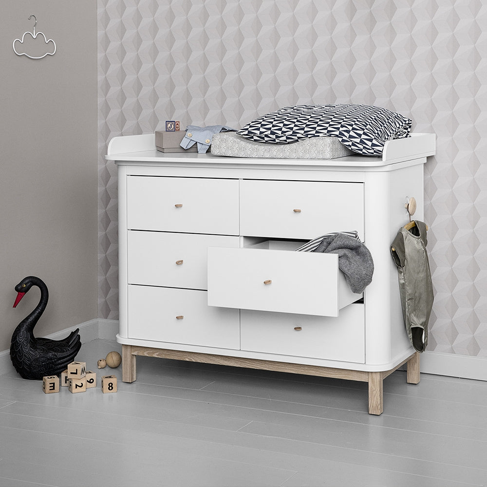 Wood Nursery Top Large White