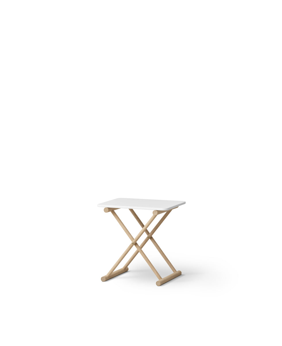 Camp Bed Table High White/oak