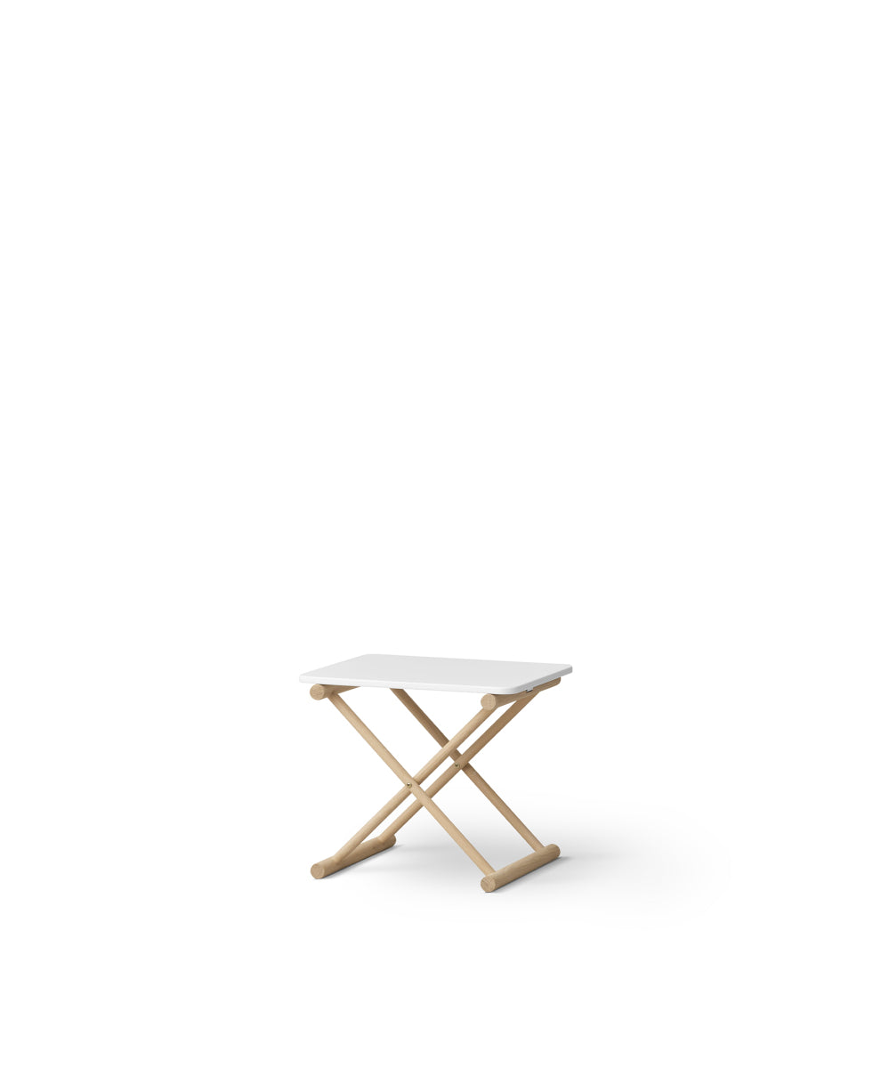 Camp Bed Table Low Oak/white