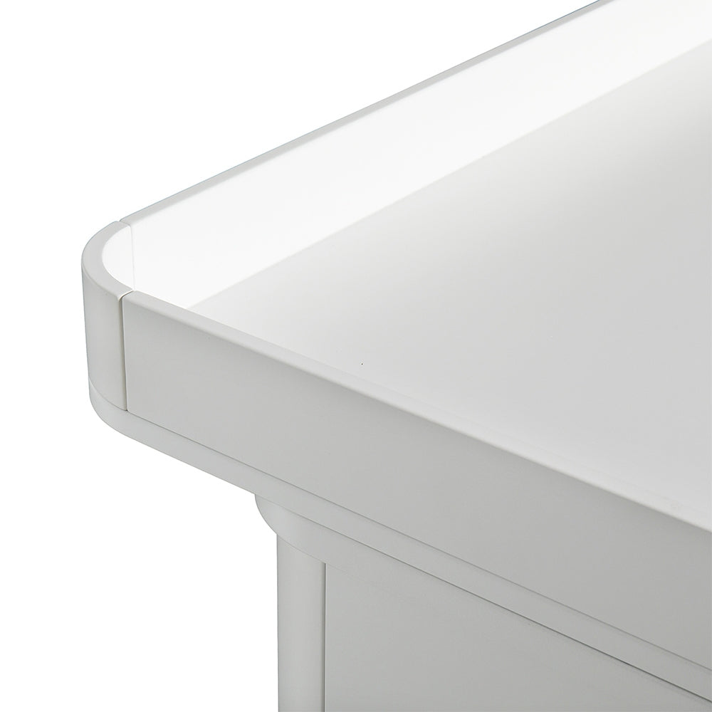 Wood Nursery Dresser 6 Drawers Small Top White