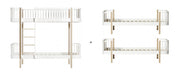 Oliver Furniture Conversie Kit Wood Bunk Bed To Wood 2 Beds-white/oak in een gedeelde kinderkamer met klassiek Scandinavisch