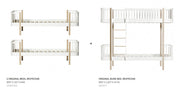 Oliver Furniture Conversion Kit 2 Original Beds Naar Bunk Bed, White/oak tijdens de transformatie van een Oliver Furniture