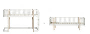Oliver Furniture Conversion Kit Original Low Loft Bed White/oak-ladder/end To Original Day Bed White/oak tijdens de transformatie van