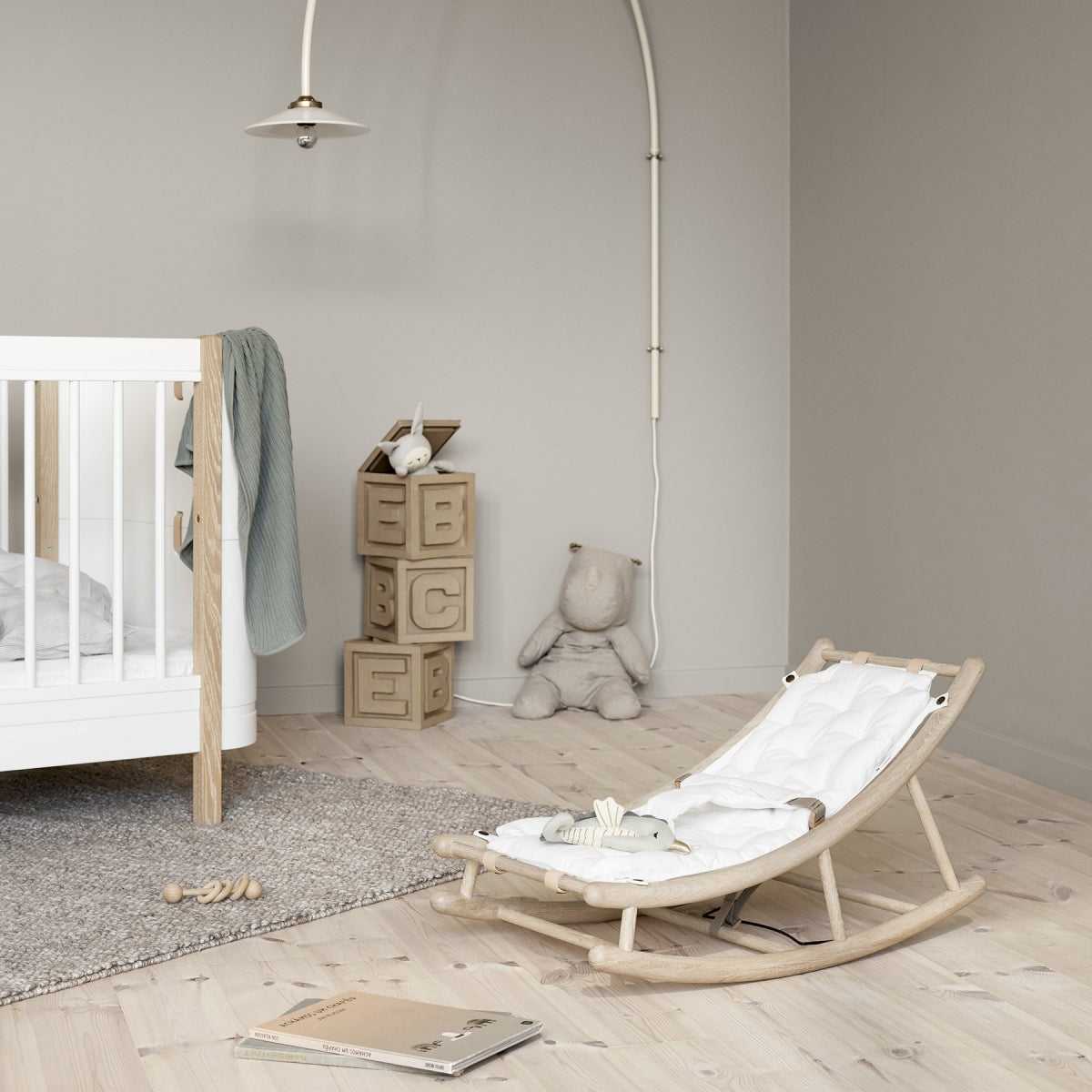 Extra Cushion Baby Rocker White