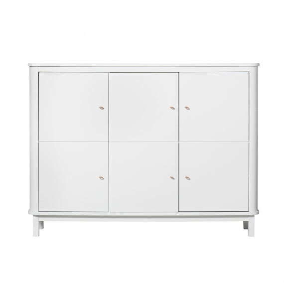 Oliver Furniture Wood Storage - Multi Cupboard 3 Doors White in een Wood-collectie kinderkamer met tijdloos Scandinavisch design