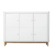Oliver Furniture Wood Storage - Multi Cupboard 3 Doors White-oak in een Wood-collectie kinderkamer met tijdloos Scandinavisch design