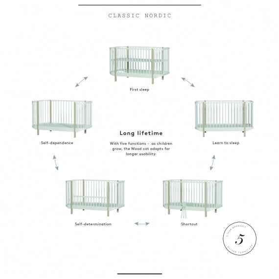 Wood Cot Bed White