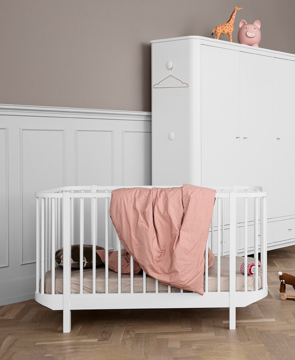 Wood Cot Bed White