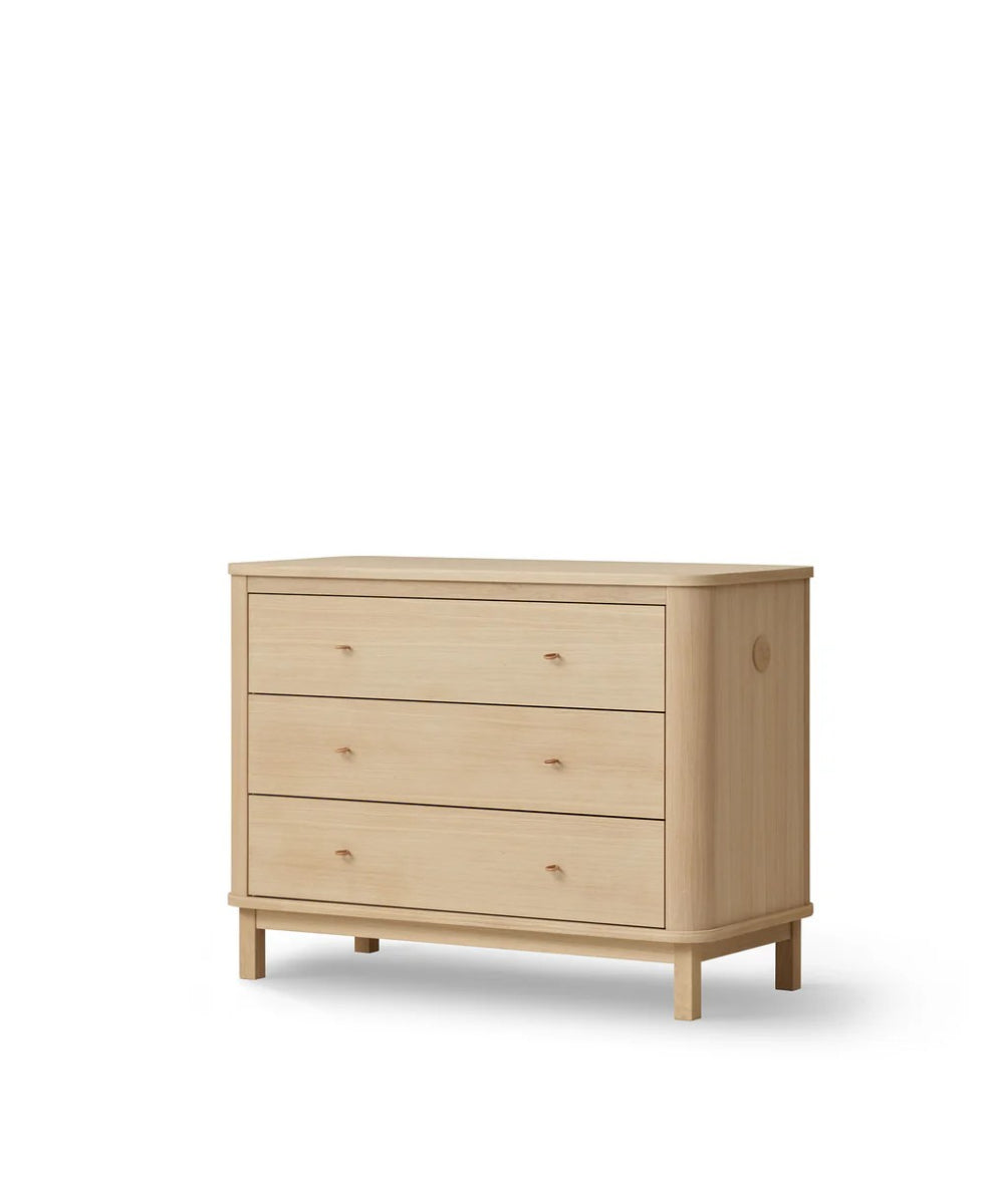 Wood Dresser 3 Drawers Oak
