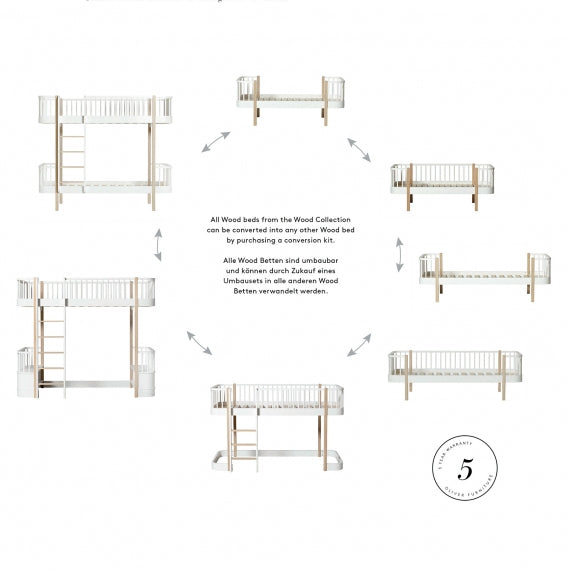 Wood Original Junior Day Bed White/oak