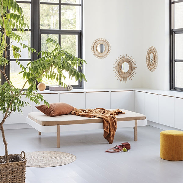 Wood Lounger 120 White/oak