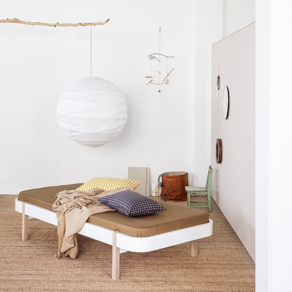Wood Lounger 90 White/oak
