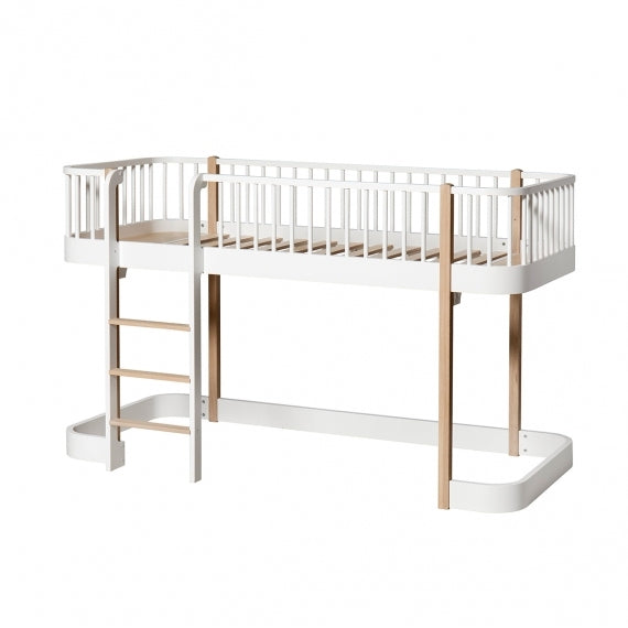 Wood Original Low Loft Bed White/oak
