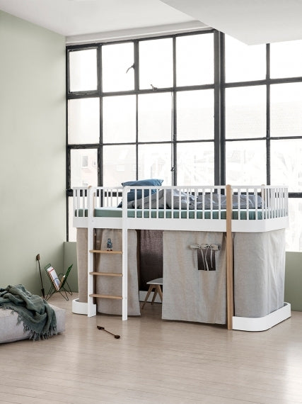 Wood Original Low Loft Bed White/oak