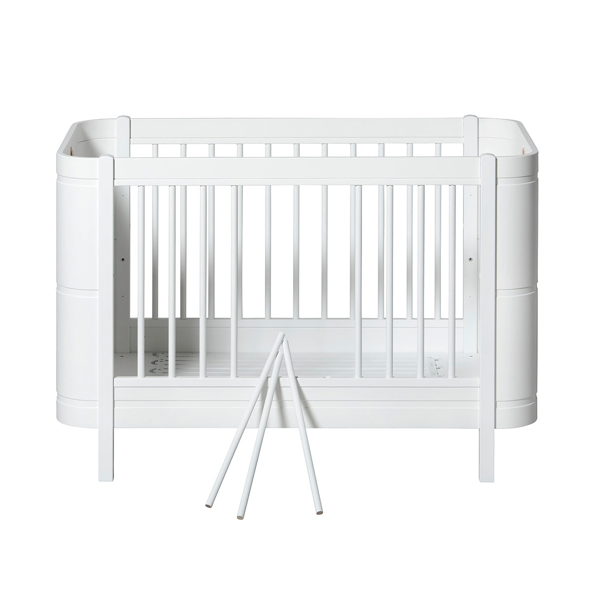 Wood Mini+ Cot Bed Excl. Junior Kit White