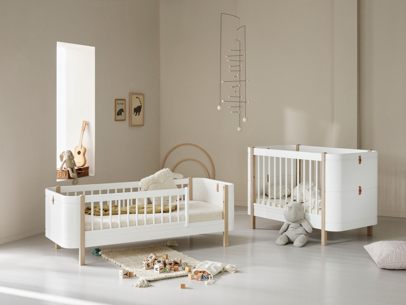 Wood Mini+ Junior Bed White/oak