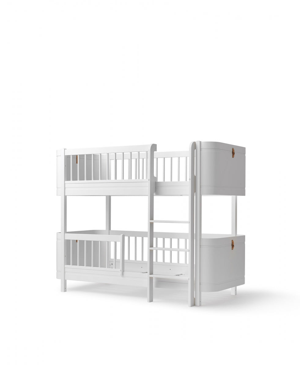 Wood Mini+ Low Bunk Bed White
