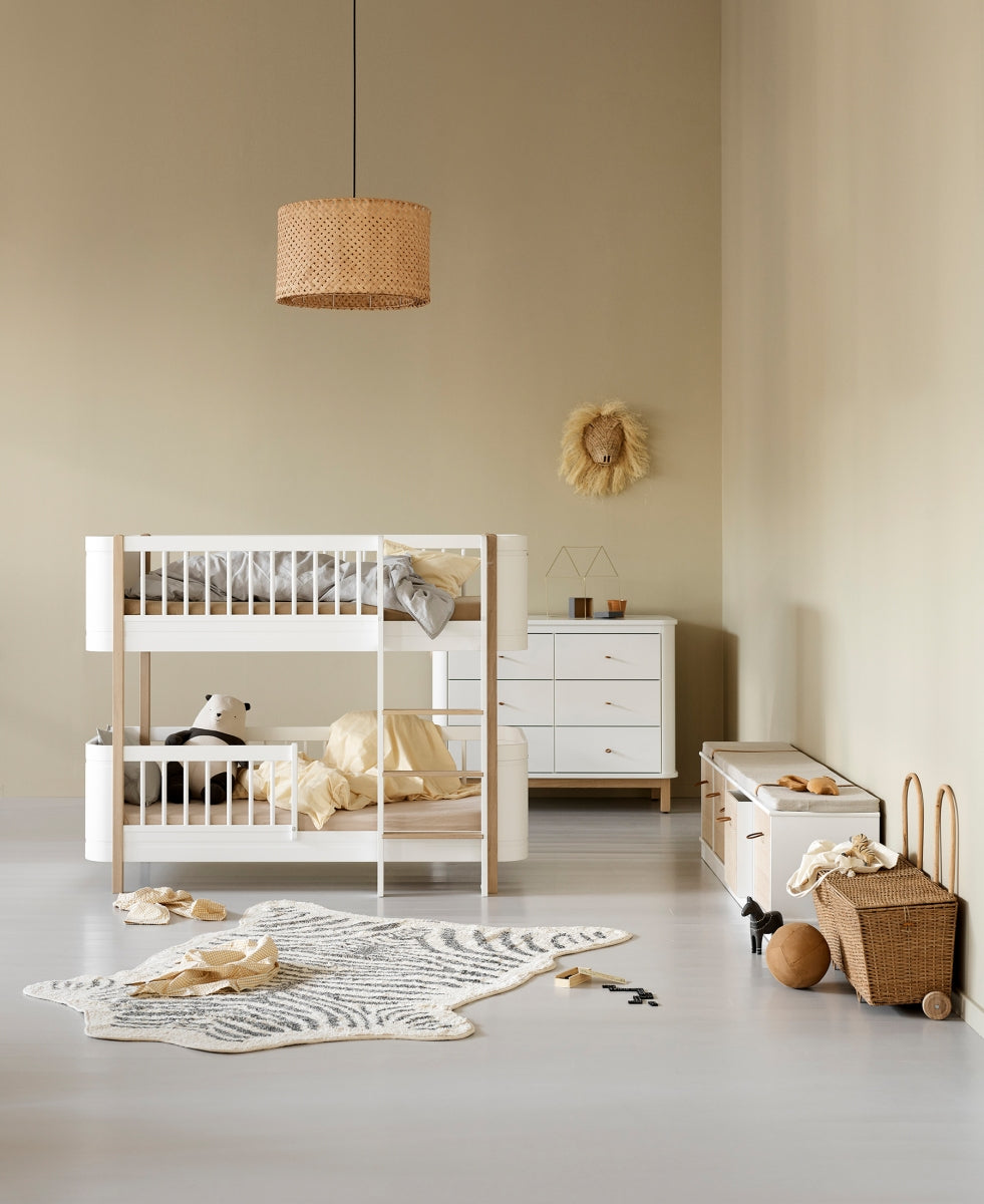 Wood Mini+ Low Bunk Bed White