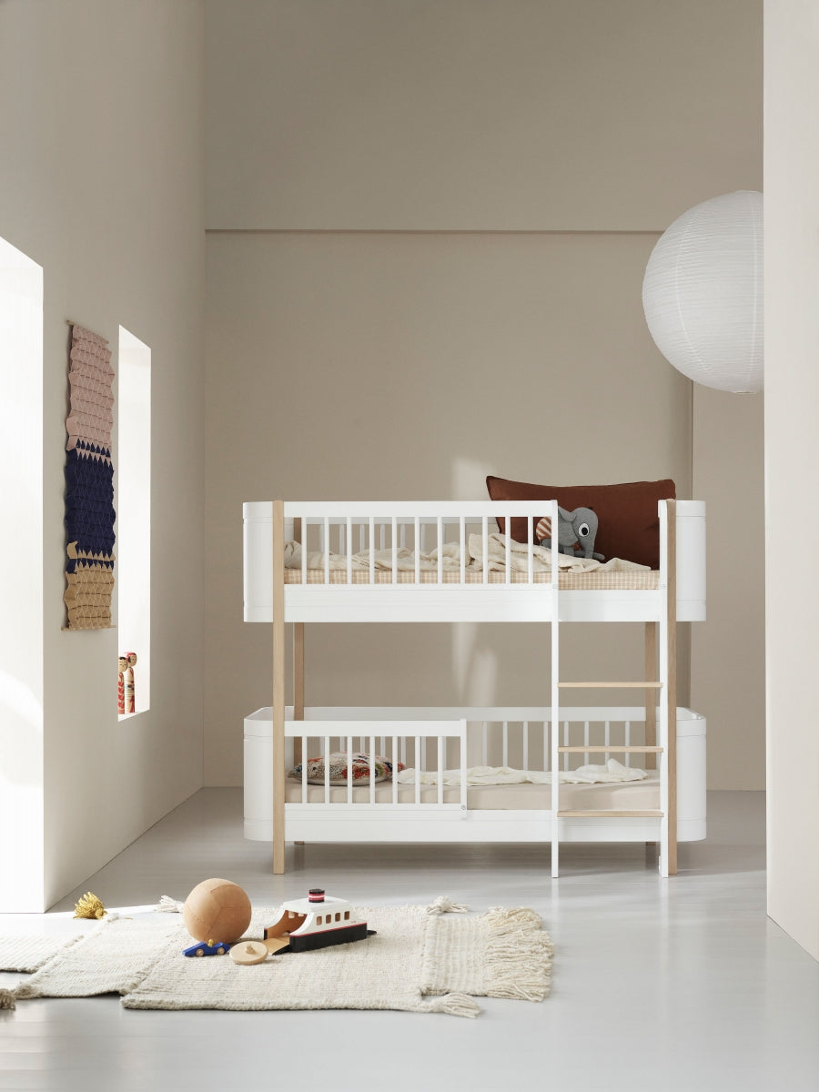 Wood Mini+ Low Bunk Bed White/oak