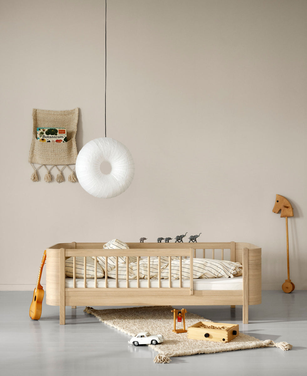 Wood Mini+ Cot Bed Incl. Junior Kit Oak