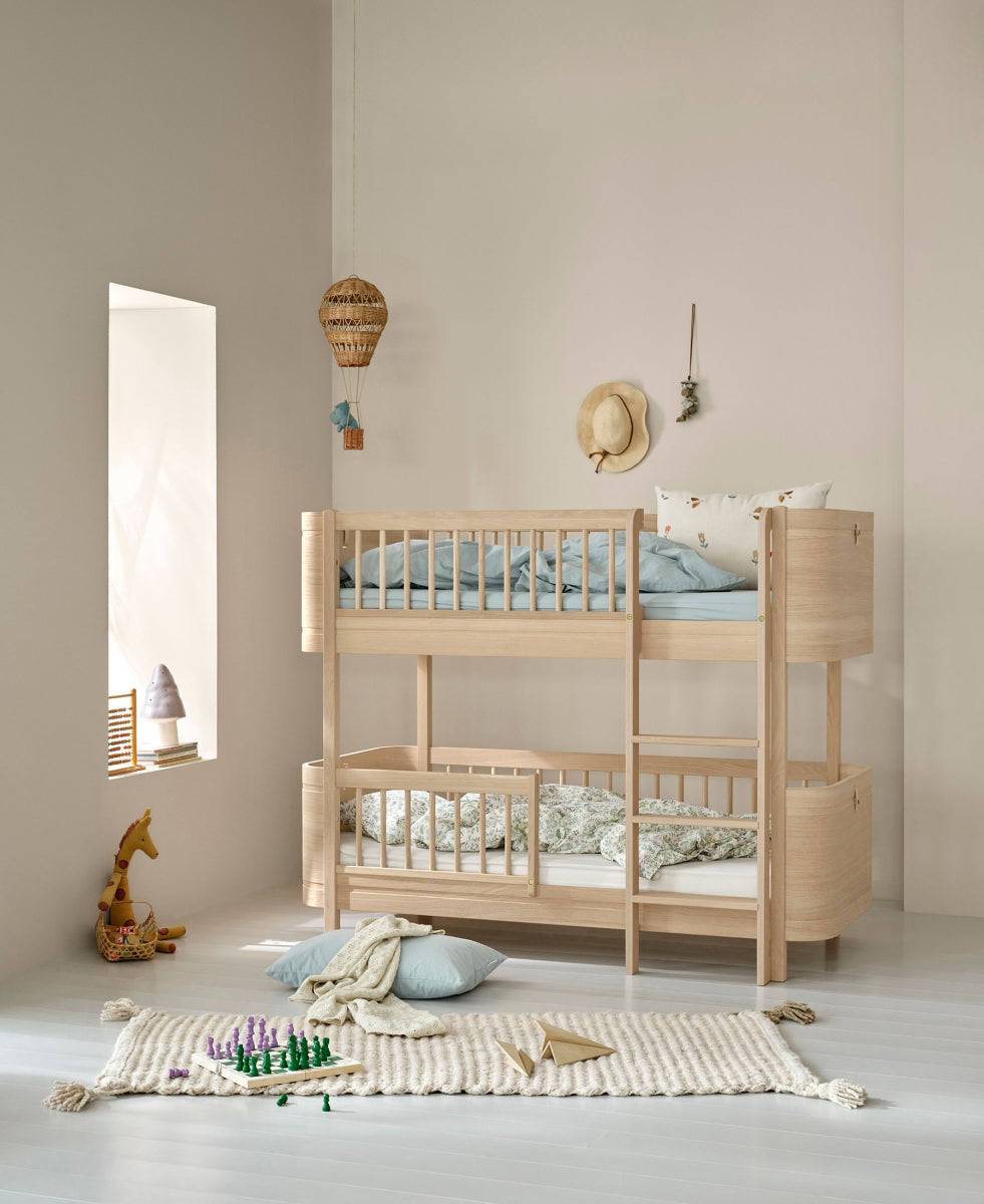 Wood Mini+ Low Bunk Bed Oak