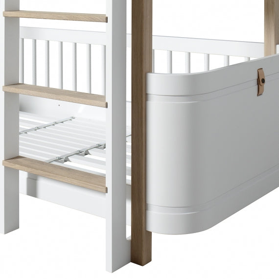 Wood Mini+ Low Bunk Bed White/oak
