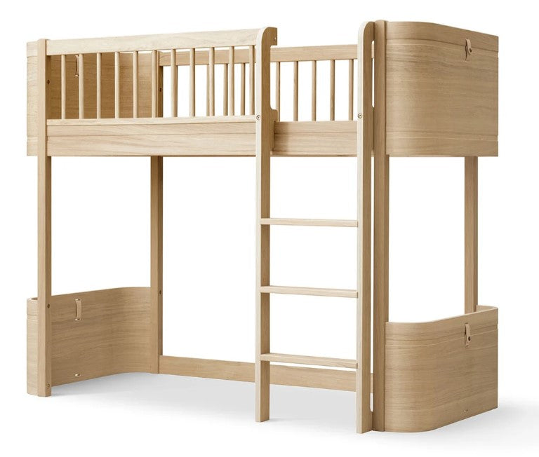 Wood Mini+ Low Loft Bed Oak