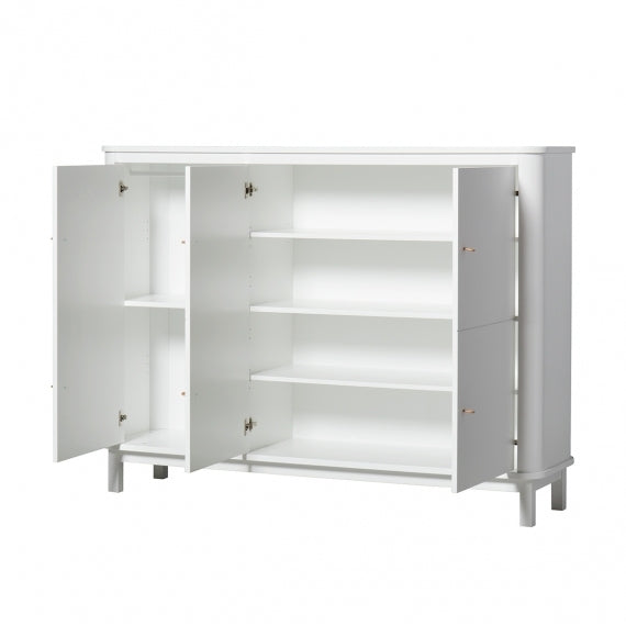 Wood Storage - Multi Cupboard 3 Doors White