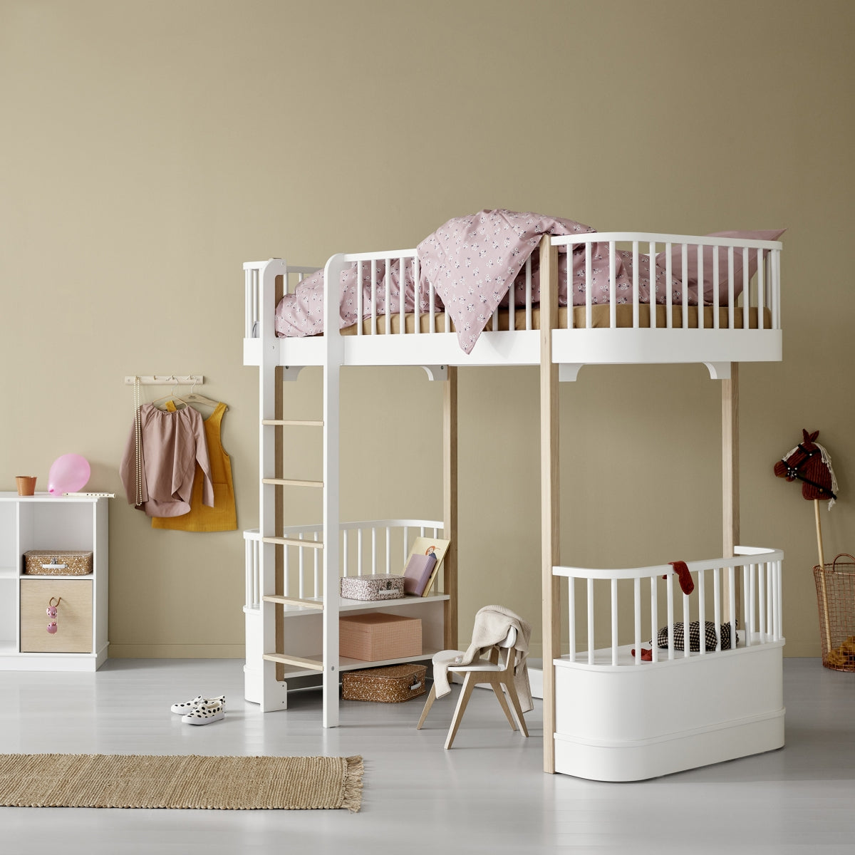 Wood Original Loft Bed White/oak