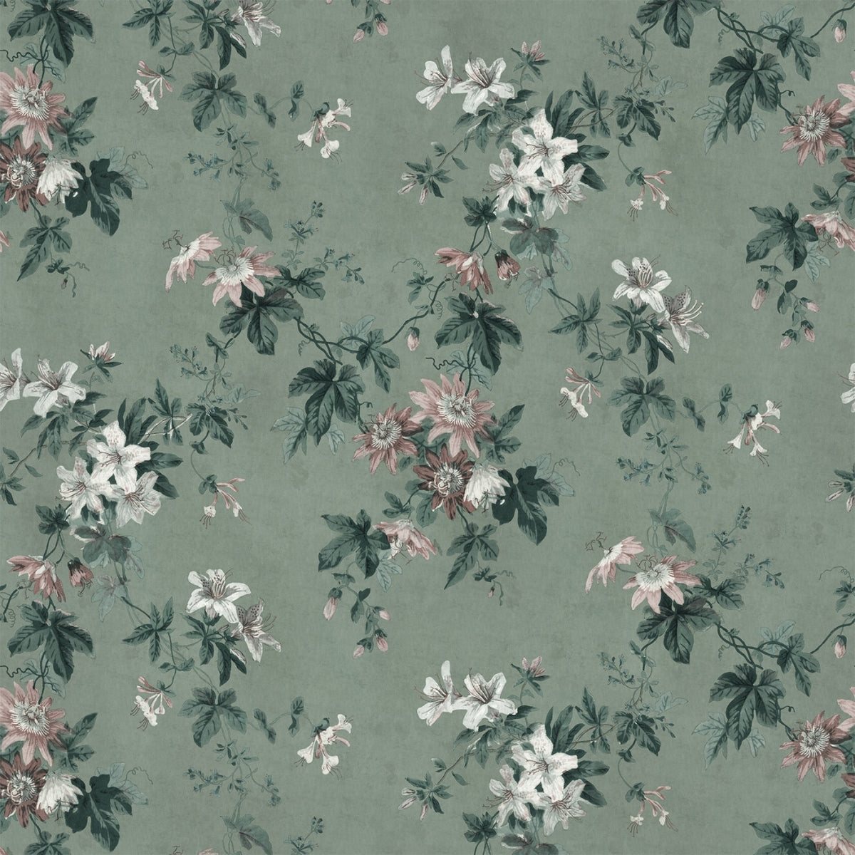 Faded Passion Green Mural