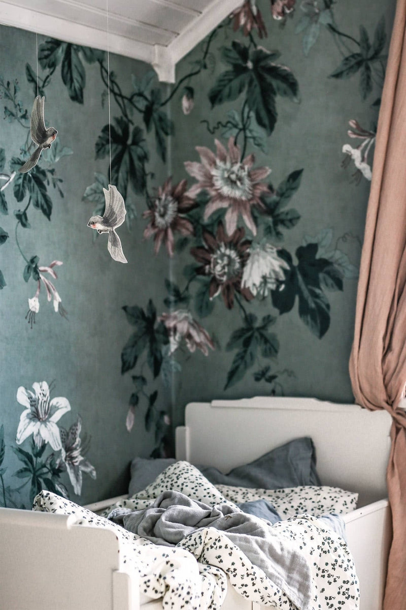 Faded Passion Green Mural