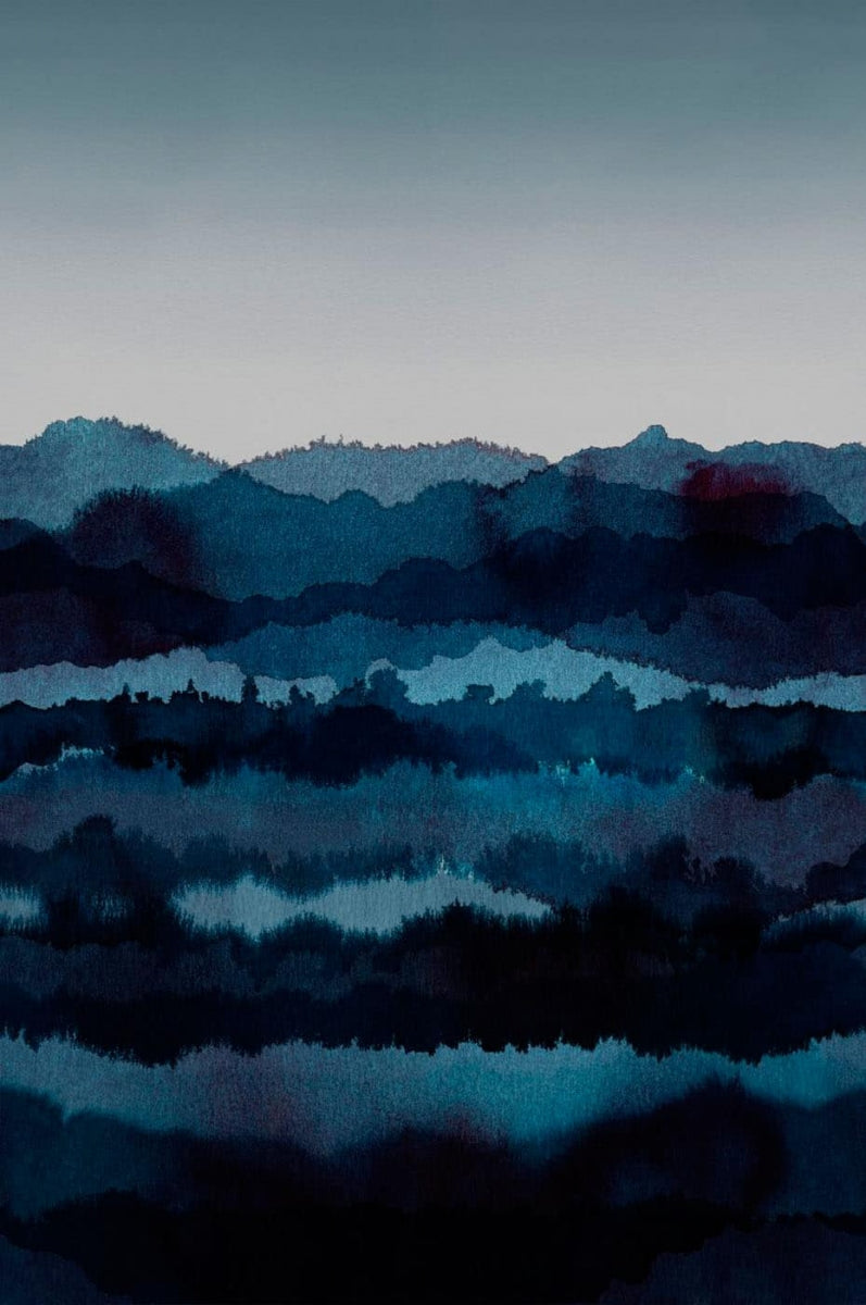 Midnatt Dark Blue Mural