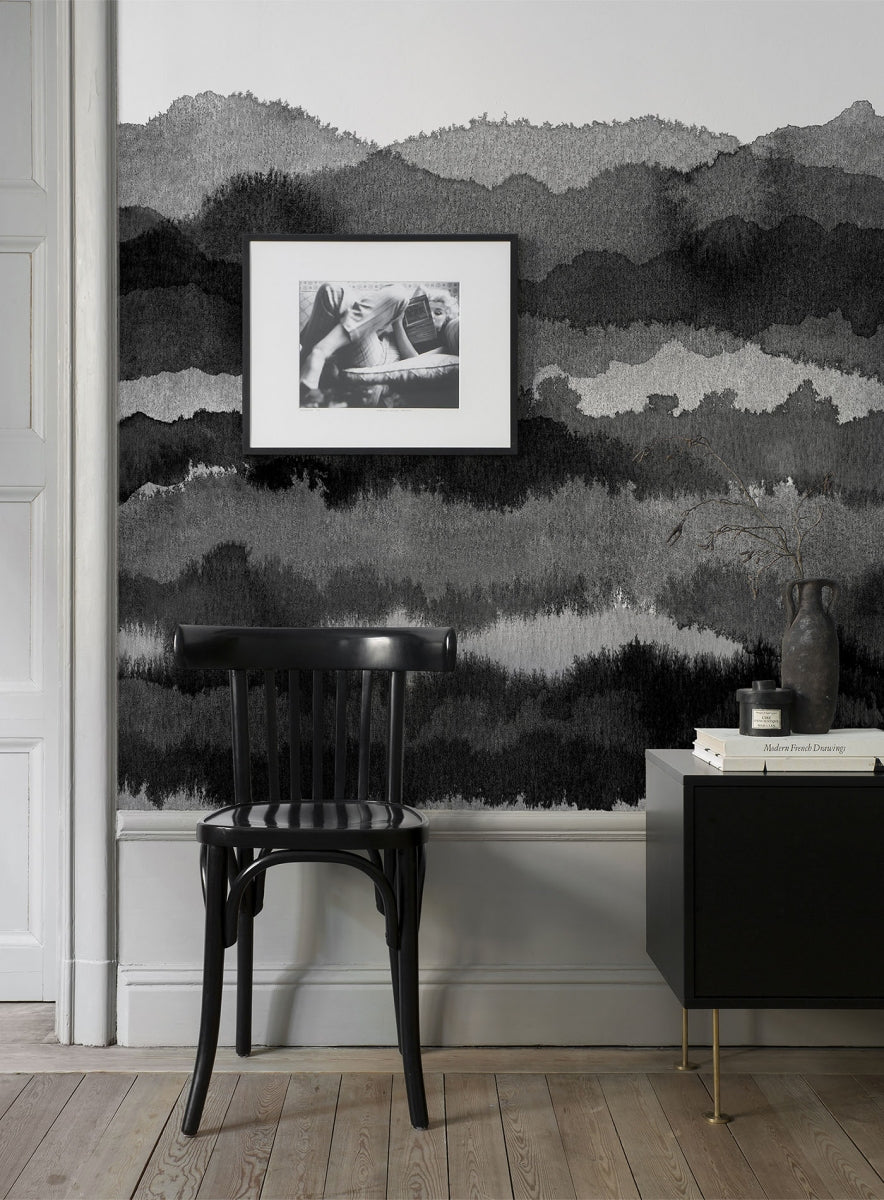 Midnatt Dark Grey Mural