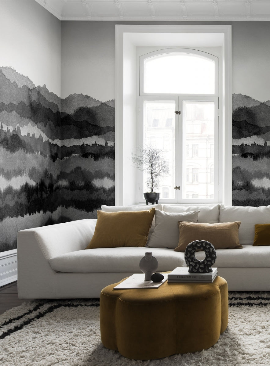 Midnatt Dark Grey Mural