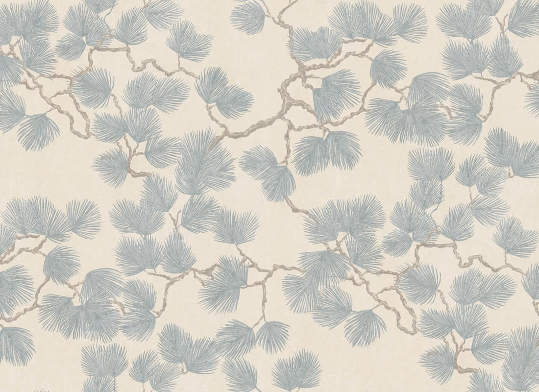 Pine Mural Misty Blue