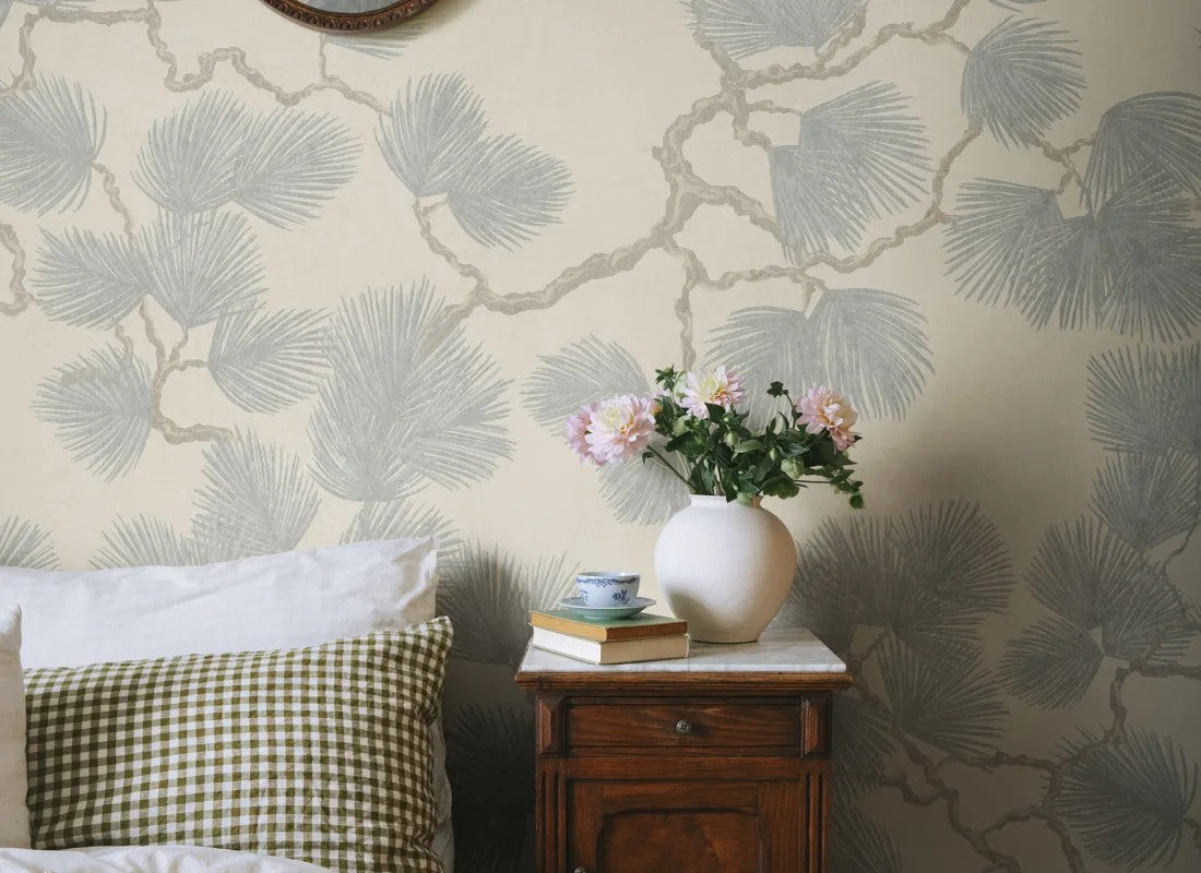 Pine Mural Misty Blue