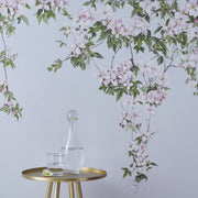 Classic Clematis Mural Dusty Blue