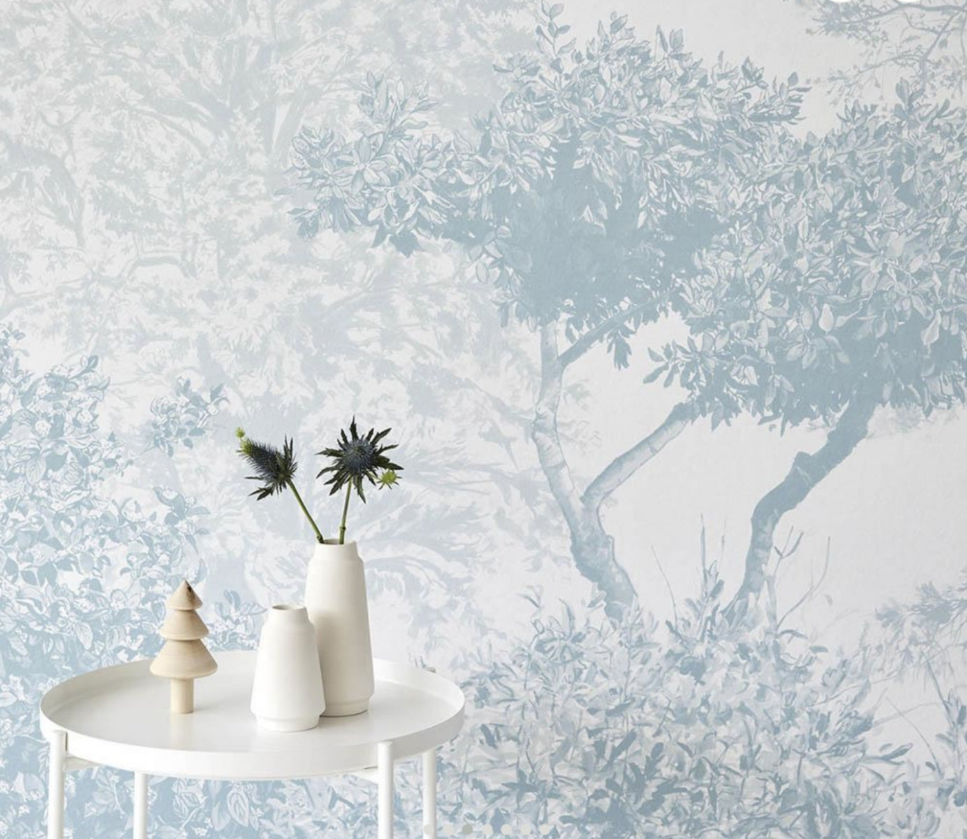 Classic Hua Trees Mural Blue