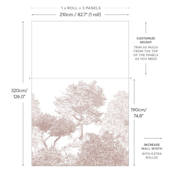 Classic Hua Trees Mural Brown