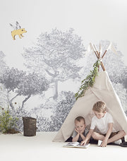 Classic Hua Trees Mural Grey