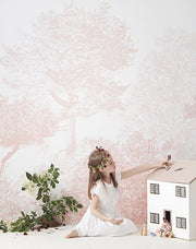 Classic Hua Trees Mural Pink