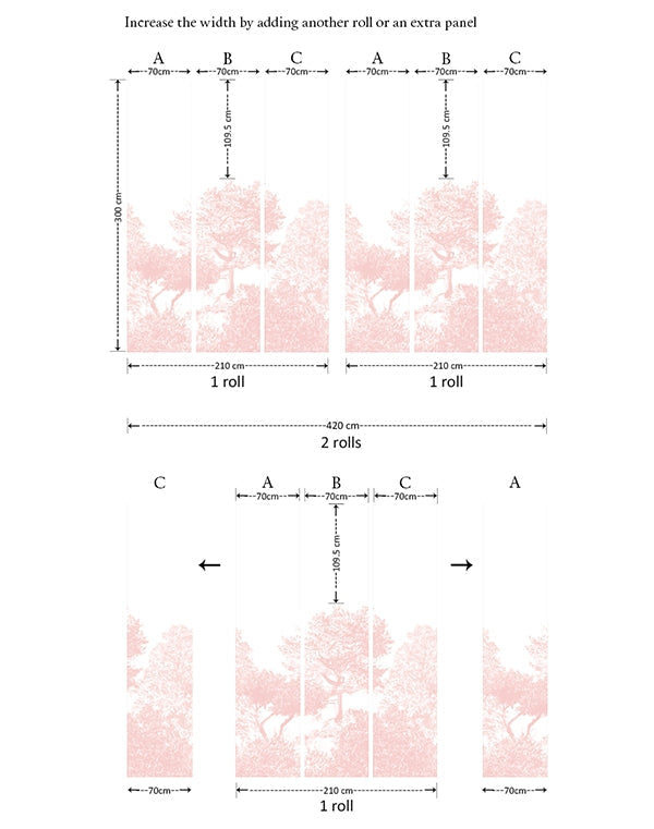 Classic Hua Trees Mural Pink