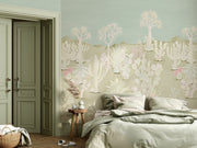 Desert Mural Wallpaper Green Sand