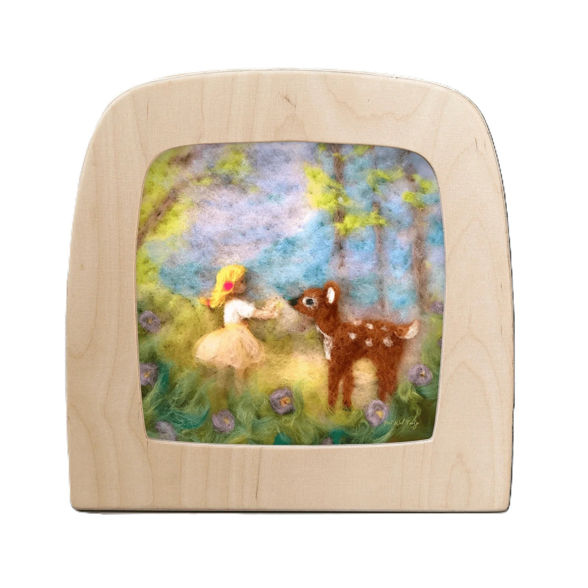 Toverplaat Girl With Little Deer