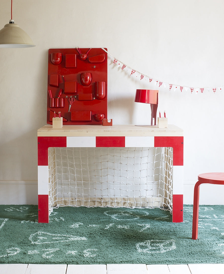 Jan Table Natural Red White